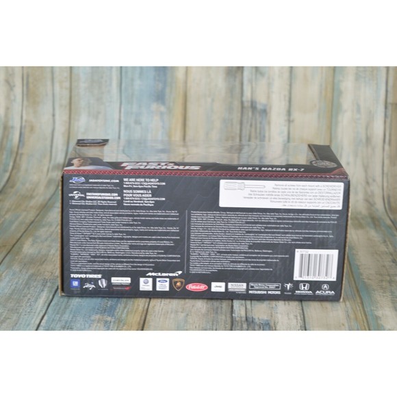 1:24 Fast & Furious Han's Mazda RX-7 Die-Cast Orange / Black Diecast Car Sealed - Picture 9 of 10